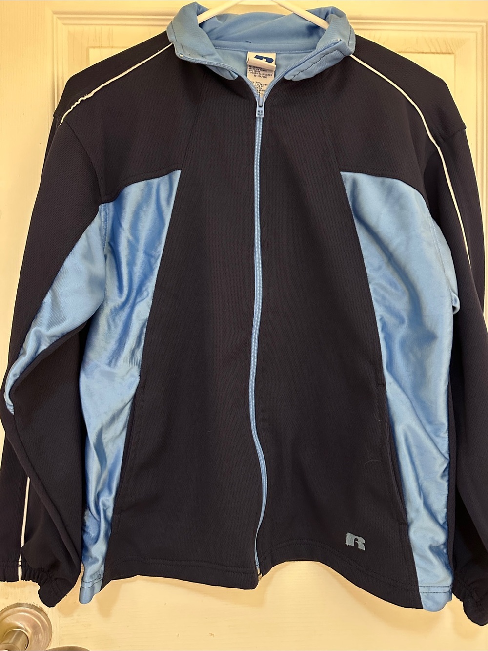 Russell Athletic Boys Navy and Light Blue Full-Zip Jacket